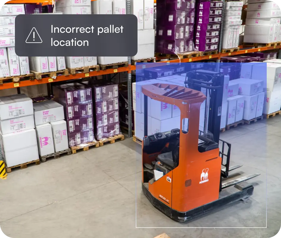 lumana ai video security Lumana Duse cases imagery with the warehouse and forklift 